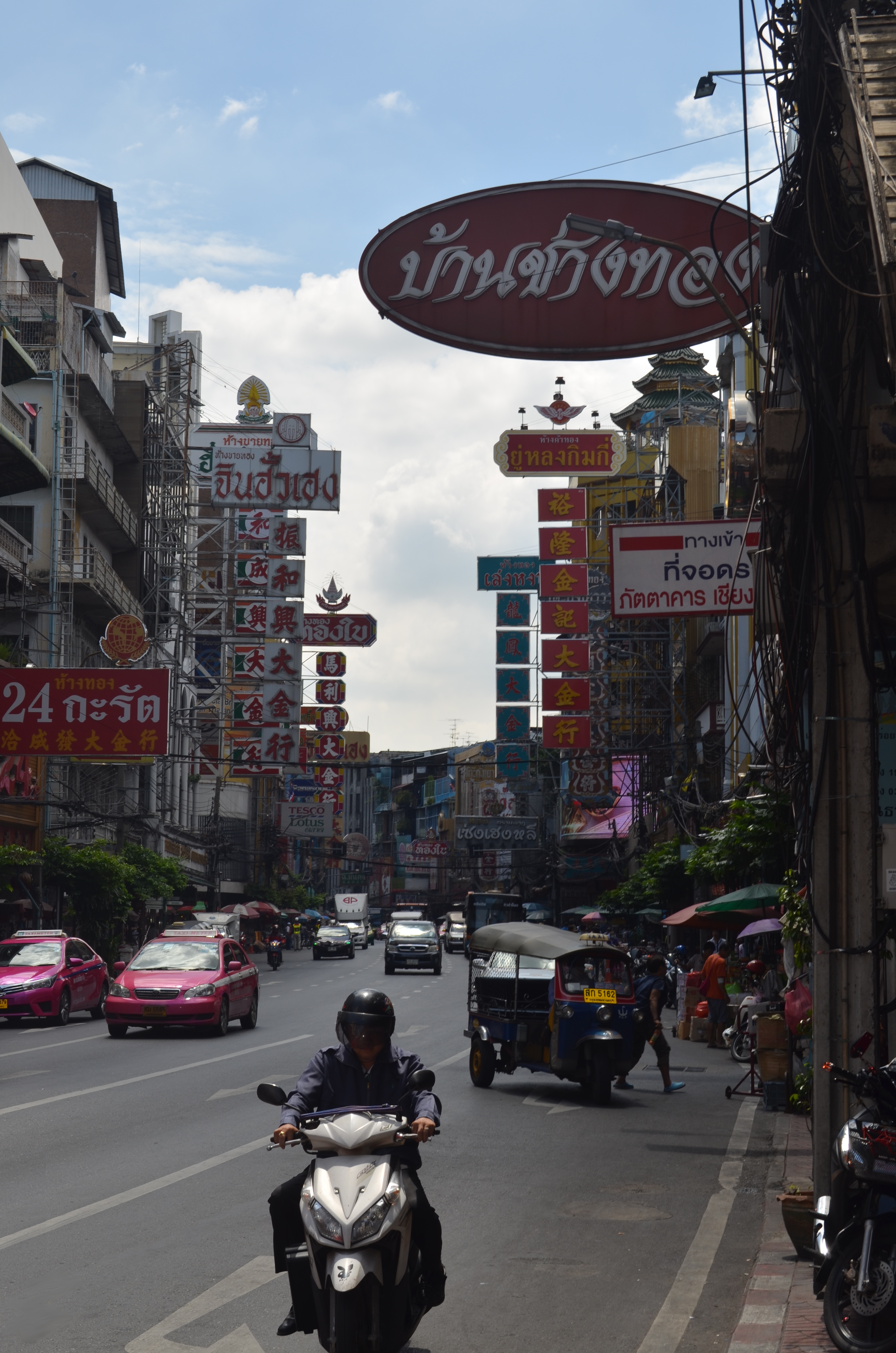 The bustling Yaowarat Road in Bangkok's Chinatown