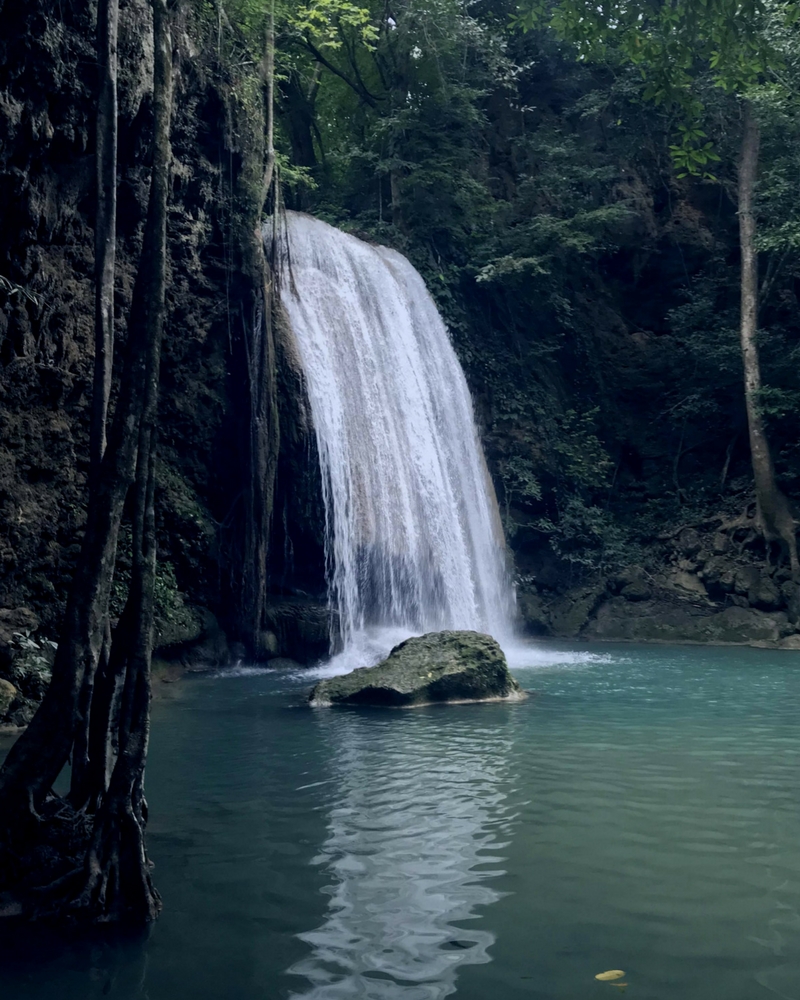 Pha Namtok waterfall Erawan National Park, Thailand