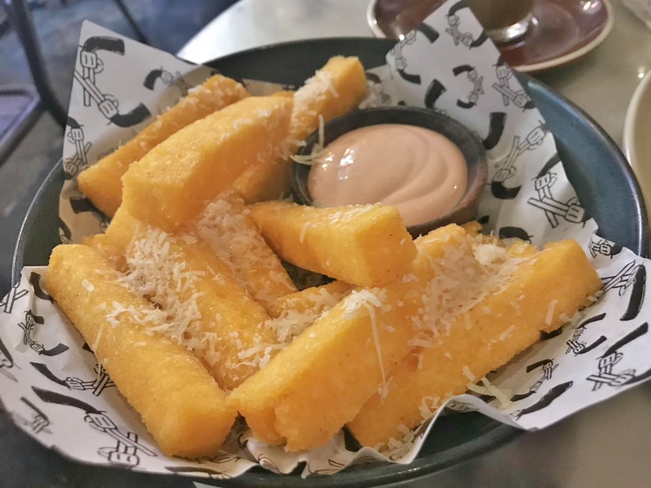 A plate of polenta fries from Revolver Coffee Shop in Saminyak Bali