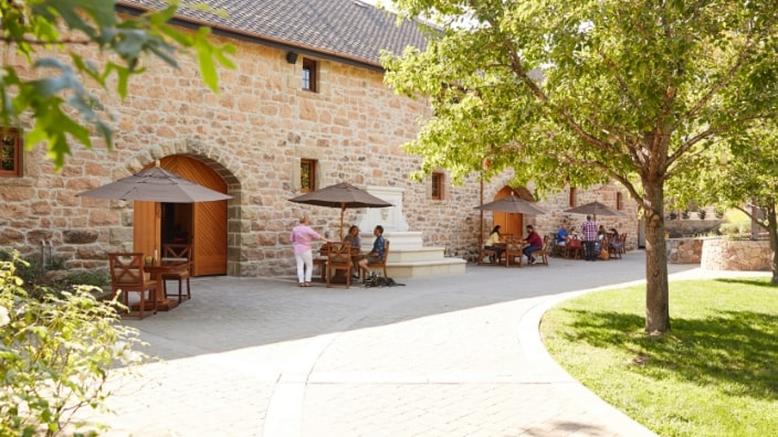 Freemark Abbey Courtyard winery in California