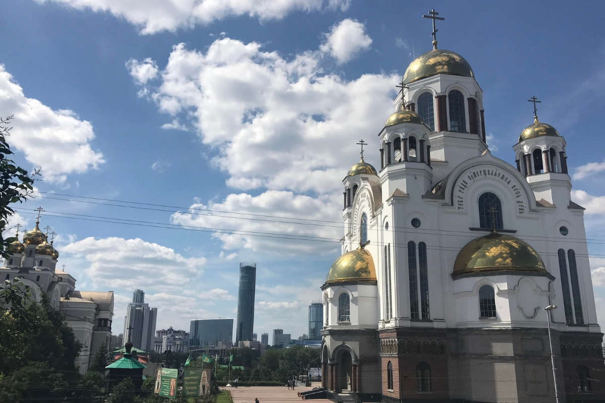 Church on the Spilled blood in Ekaterinburg, Russia