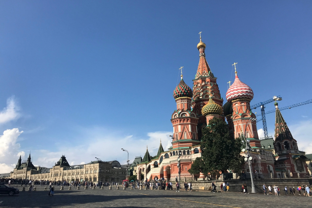 St. Basils Cathedral and Red Square in Moscow, Russia