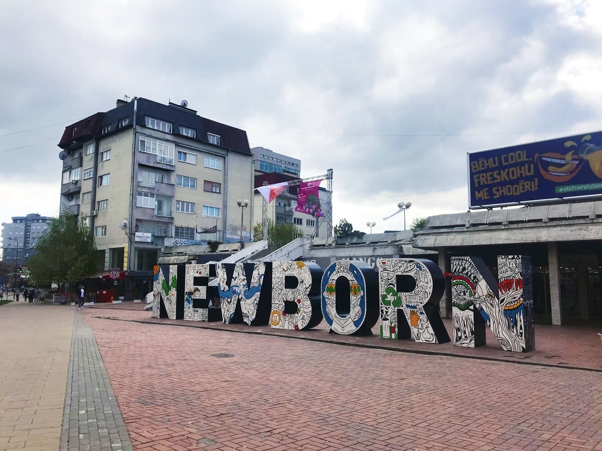 Newborn monument in Kosovo