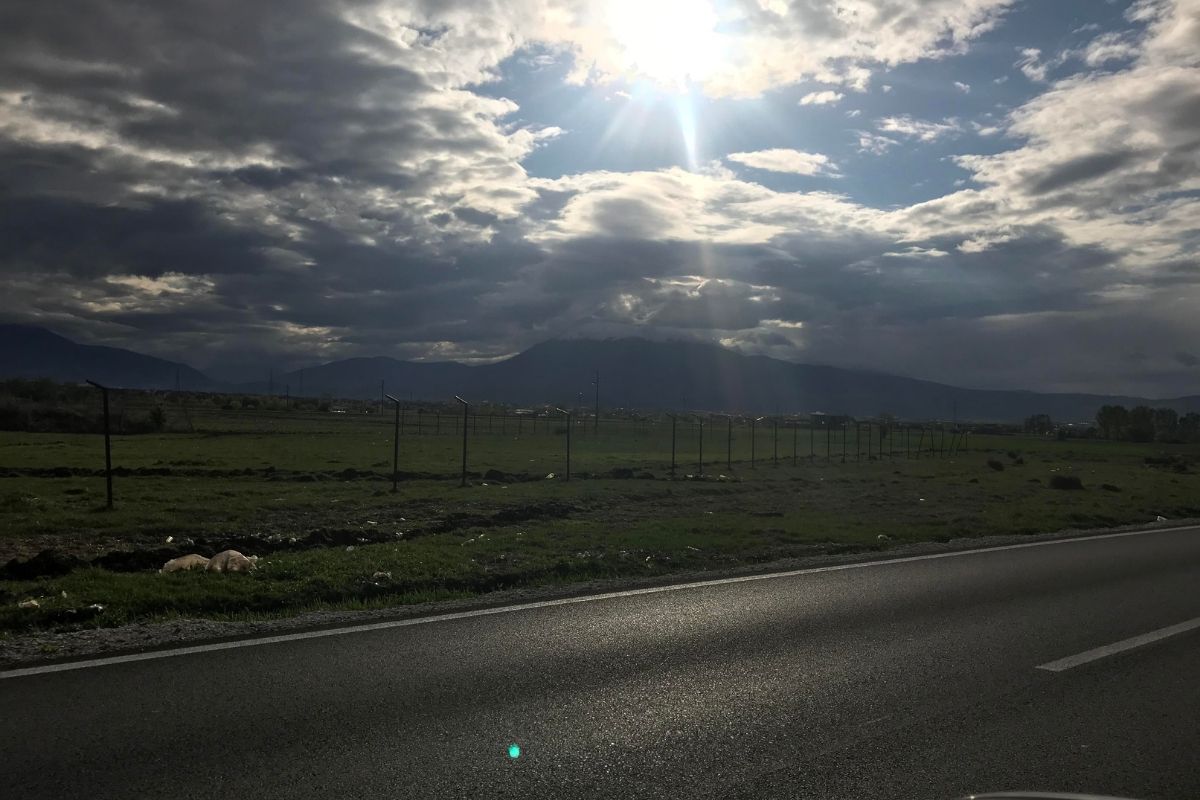 Road between Prizren and Prishtina kosovo