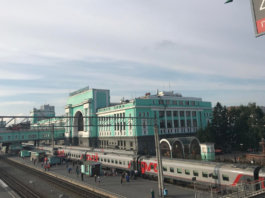 Novosibirsk Train Station along the Transiberian express route