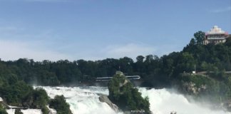 Rhine falls from the front