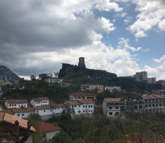 View from Panorama restaurant in Kruje, albania