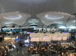 Main concourse at Istanbul's New Airport