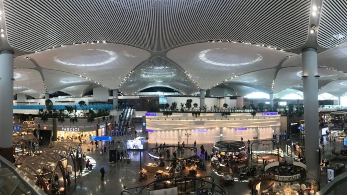 Main concourse at Istanbul's New Airport